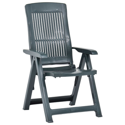 Garden Chair | Set of 2 | Green | Plastic | Standard | Foldable