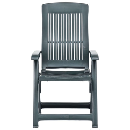 Garden Chair | Set of 2 | Green | Plastic | Standard | Foldable