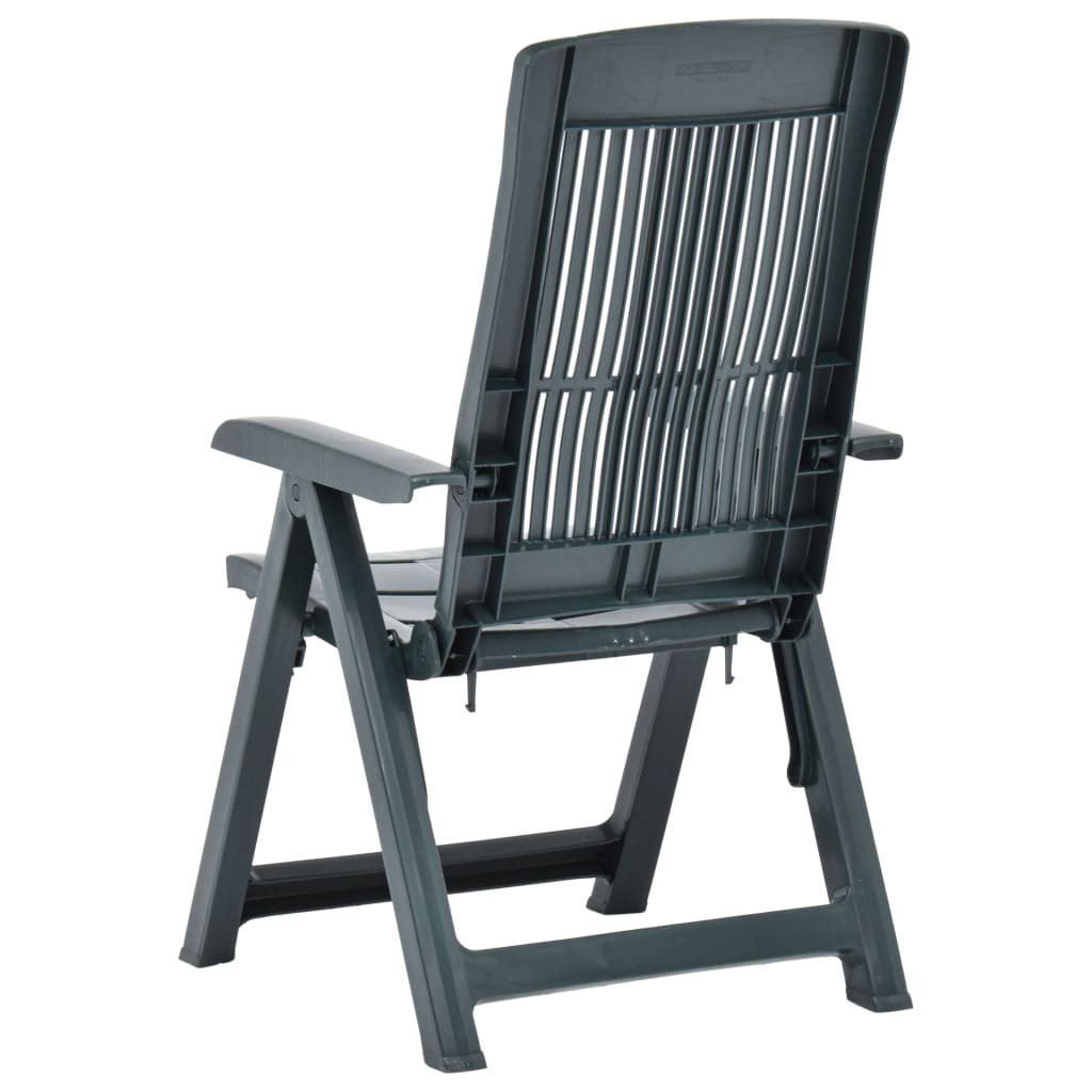 Garden Chair | Set of 2 | Green | Plastic | Standard | Foldable