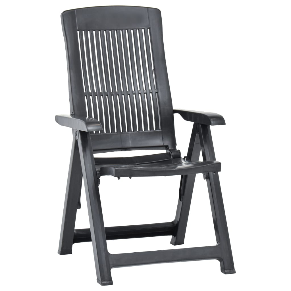 Garden Chair | Set of 2 | Anthracite | Plastic | Standard | Foldable