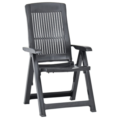 Garden Chair | Set of 2 | Anthracite | Plastic | Standard | Foldable