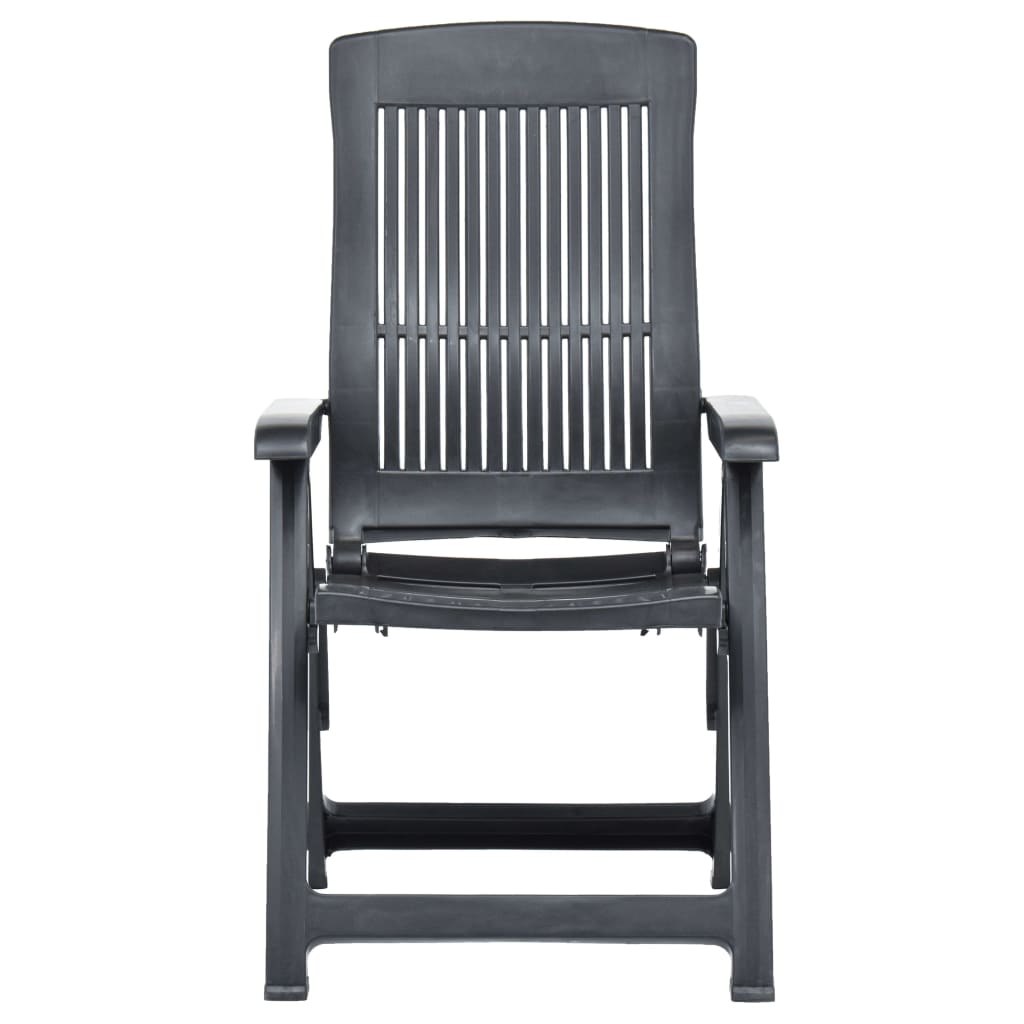 Garden Chair | Set of 2 | Anthracite | Plastic | Standard | Foldable