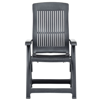 Garden Chair | Set of 2 | Anthracite | Plastic | Standard | Foldable
