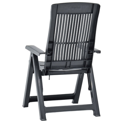 Garden Chair | Set of 2 | Anthracite | Plastic | Standard | Foldable