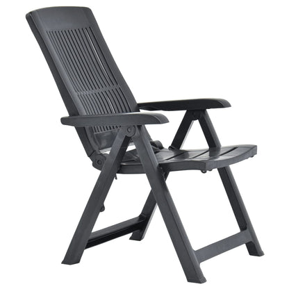 Garden Chair | Set of 2 | Anthracite | Plastic | Standard | Foldable