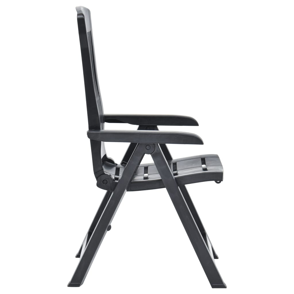 Garden Chair | Set of 2 | Anthracite | Plastic | Standard | Foldable