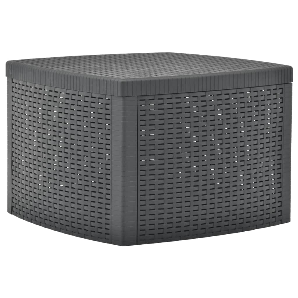 Side Table Anthracite 21.3"x21.3"x14.4" Plastic