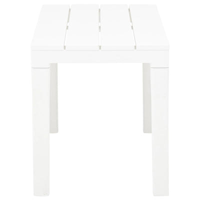 Garden Benches 2 pcs White Plastic
