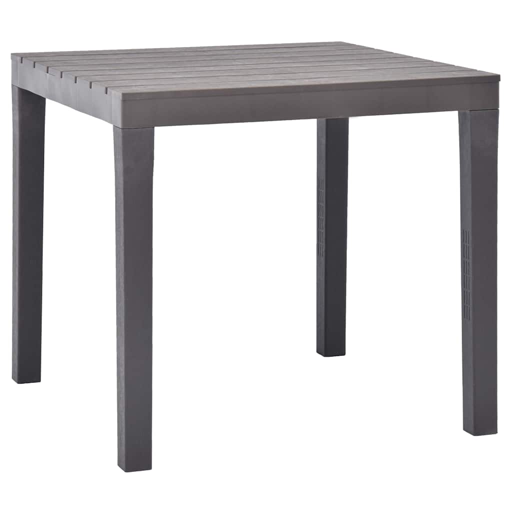Garden Table Mocca 78x78x72 cm Plastic