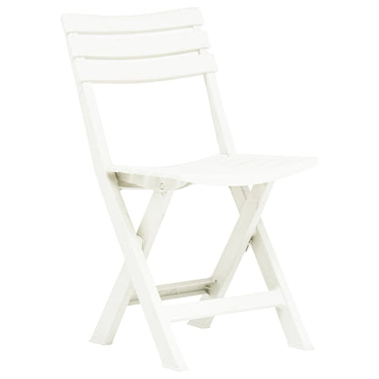 Garden Chair | Set of 2 | White | Plastic | Standard | Foldable