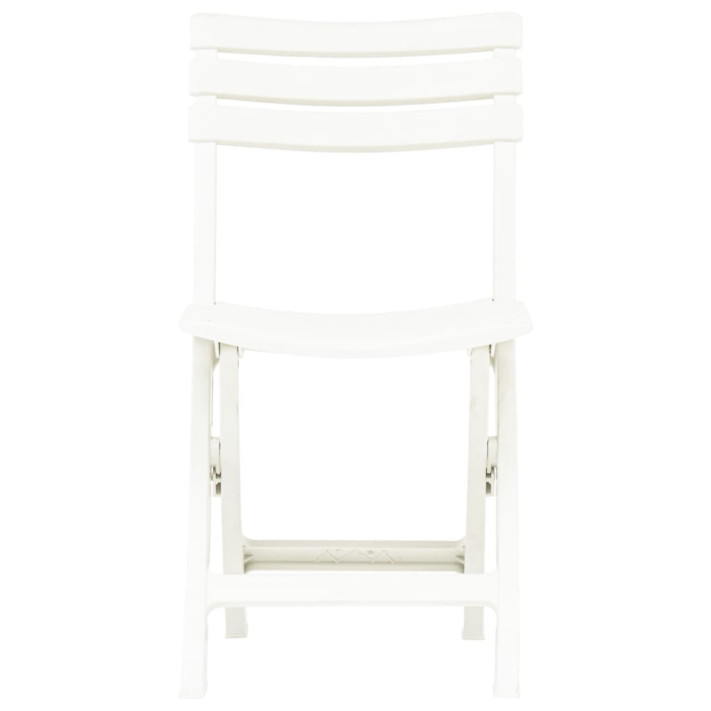 Garden Chair | Set of 2 | White | Plastic | Standard | Foldable