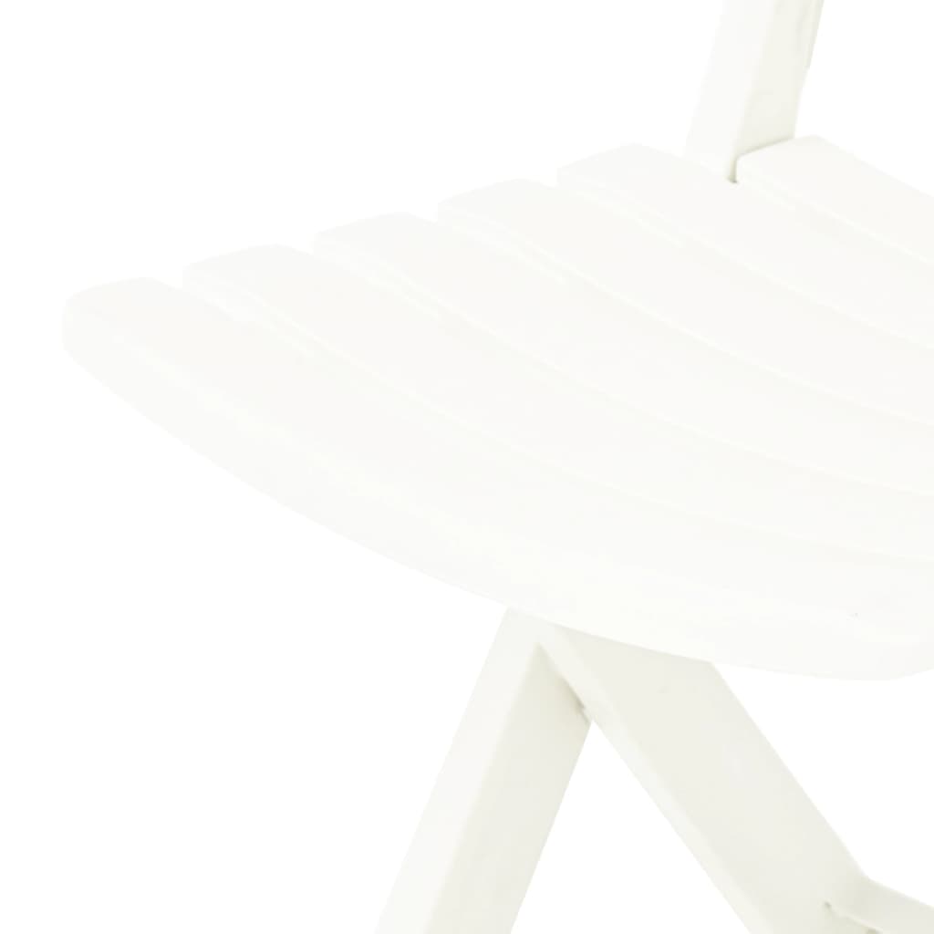 Garden Chair | Set of 2 | White | Plastic | Standard | Foldable