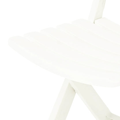 Garden Chair | Set of 2 | White | Plastic | Standard | Foldable