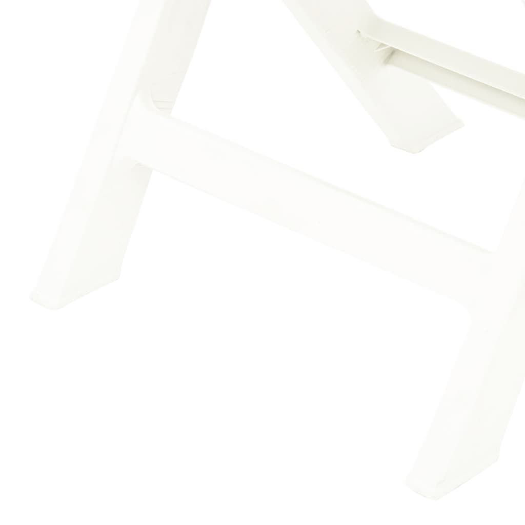 Garden Chair | Set of 2 | White | Plastic | Standard | Foldable
