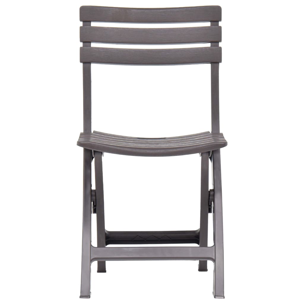 Garden Chair | Set of 2 | Mocha | Plastic | Standard | Foldable