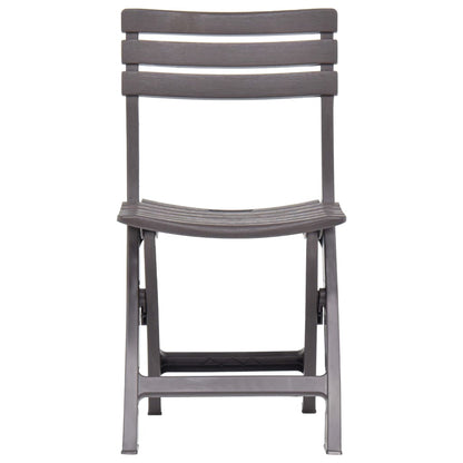 Garden Chair | Set of 2 | Mocha | Plastic | Standard | Foldable