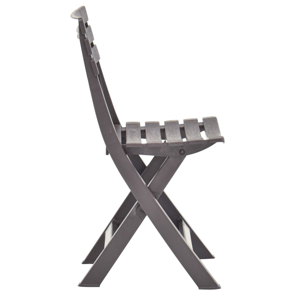 Garden Chair | Set of 2 | Mocha | Plastic | Standard | Foldable