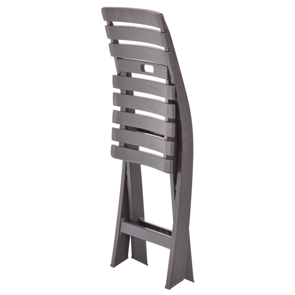 Garden Chair | Set of 2 | Mocha | Plastic | Standard | Foldable
