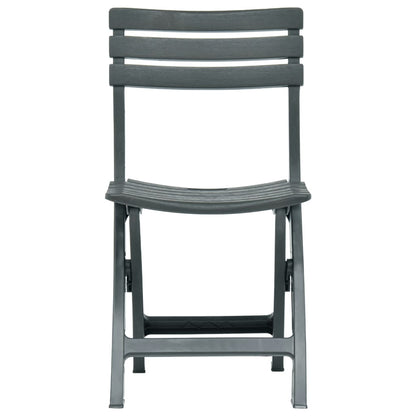 Garden Chair | Set of 2 | Green | Plastic | Standard | Collapsible