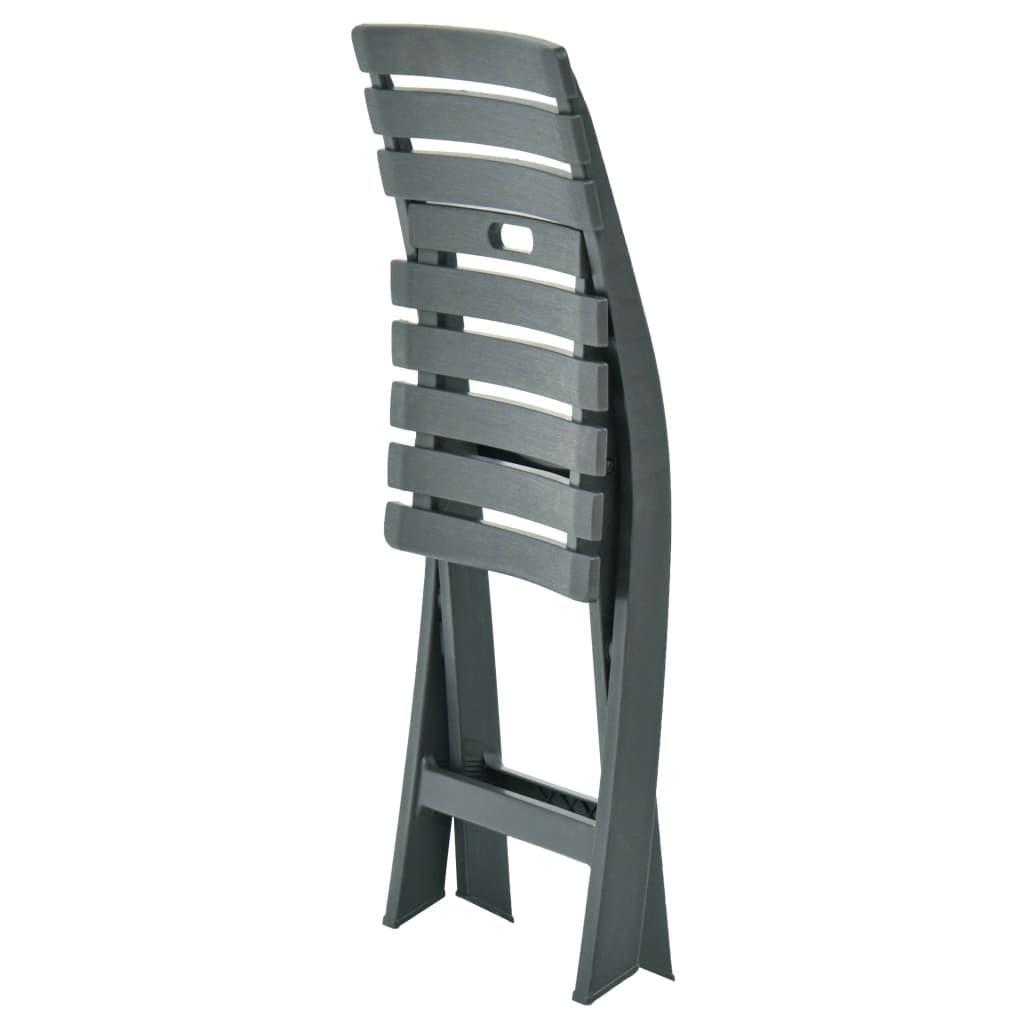 Garden Chair | Set of 2 | Green | Plastic | Standard | Collapsible