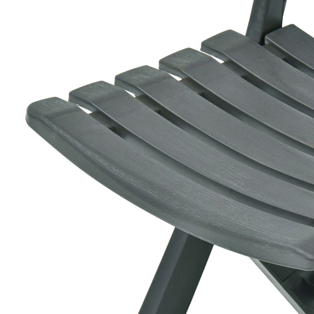 Garden Chair | Set of 2 | Green | Plastic | Standard | Collapsible