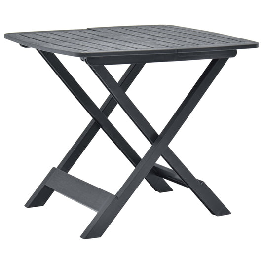 Garden Table | Anthracite | Plastic | Compact | Foldable | Bistro Table