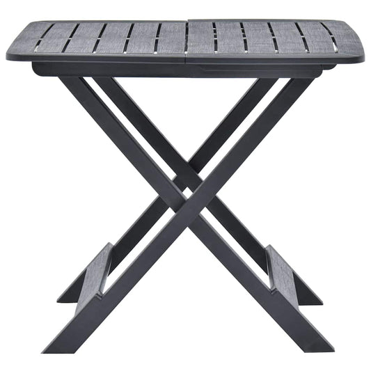 Garden Table | Anthracite | Plastic | Compact | Foldable | Bistro Table