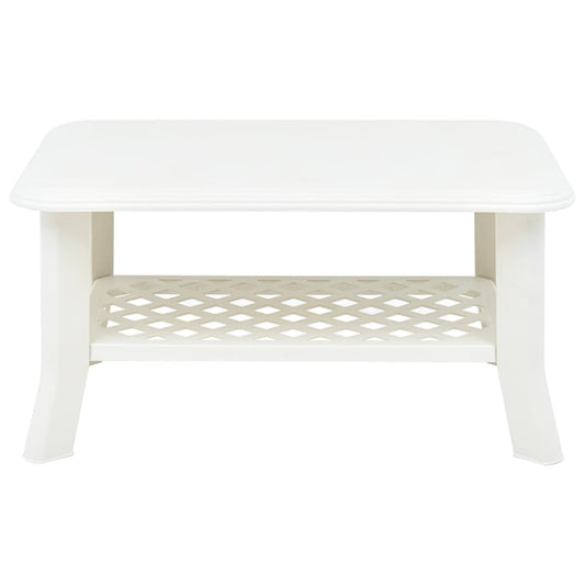 Coffee Table | White | Plastic | 90x60x46 cm | Durable | Coffee Table