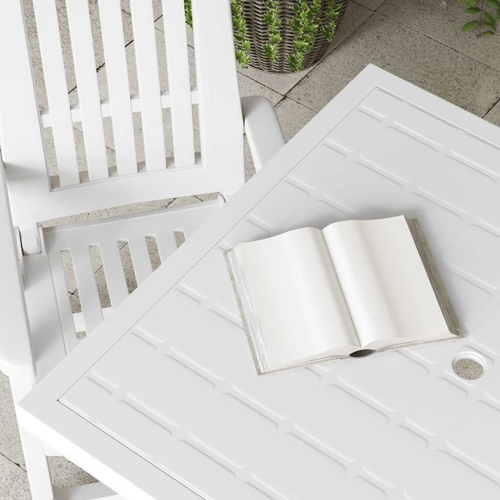 Garden Table White 80x75x72 cm Plastic