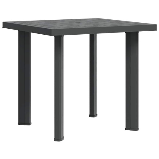 Garden Table | Anthracite | Plastic | 80x75x72 cm | Lightweight