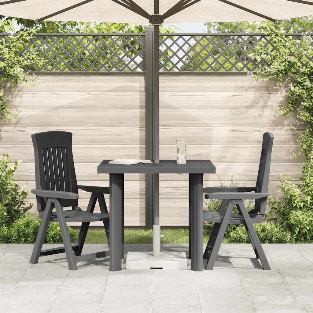Patio Table Anthracite 31.5"x29.5"x28.3" Plastic