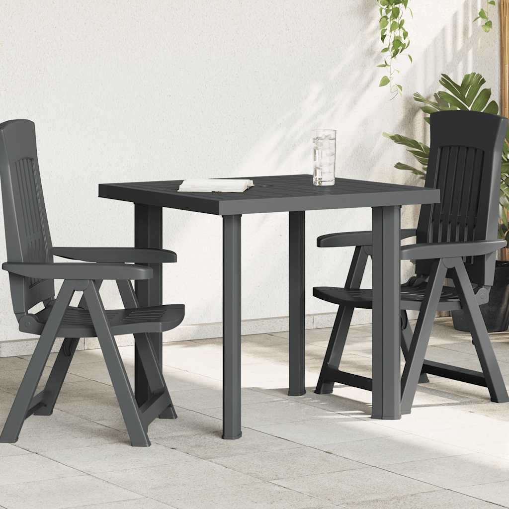 Patio Table Anthracite 31.5"x29.5"x28.3" Plastic
