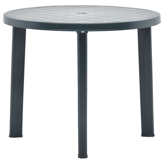 Garden Table | Green | Plastic | 89 cm Diameter | Lightweight