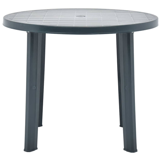 Garden Table | Green | Plastic | 89 cm Diameter | Lightweight