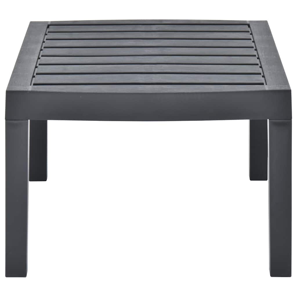 Garden Table Anthracite 78x55x38 cm Plastic