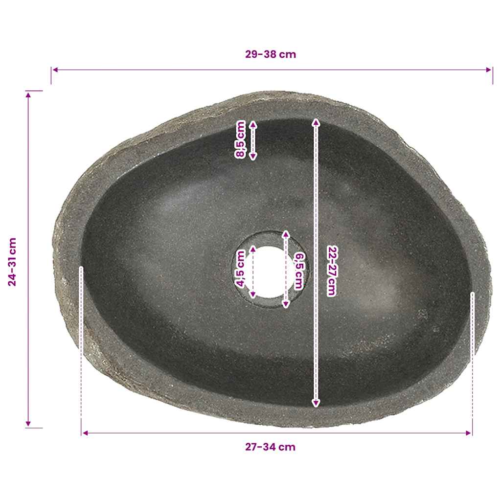 Basin River Stone Oval (29-38)x(24-31) cm