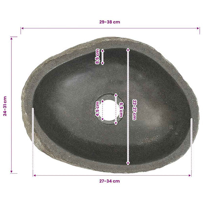 Basin River Stone Oval (29-38)x(24-31) cm