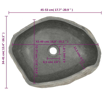 Basin River Stone Oval (17.7"-20.9")x(13.4"-16.1")