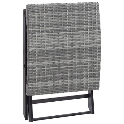 Stool | Grey | PE Rattan | Small | Foldable | Stool | Square