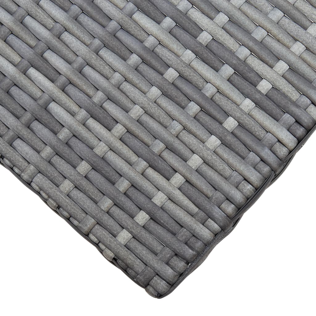 Stool | Grey | PE Rattan | Small | Foldable | Stool | Square