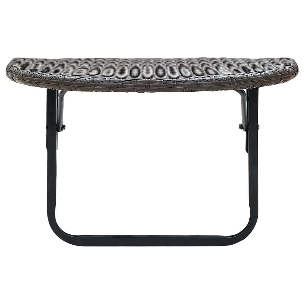 Balcony Table Brown 60x60x40 cm Poly Rattan