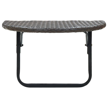 Balcony Table Brown 60x60x40 cm Poly Rattan