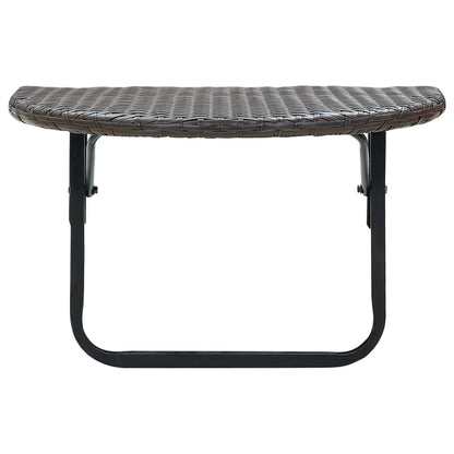 Balcony Table Brown 60x60x40 cm Poly Rattan