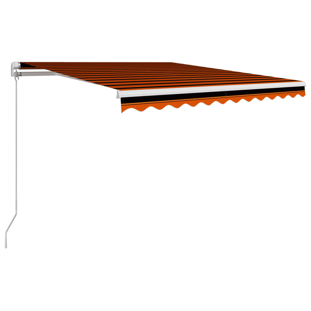 Retractable Awning | Orange, Brown, White