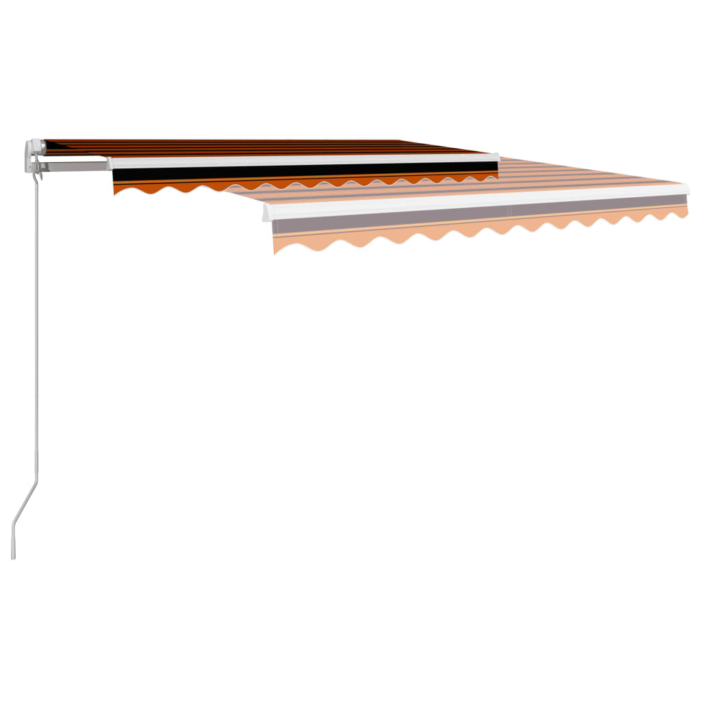 Retractable Awning | Orange, Brown, White