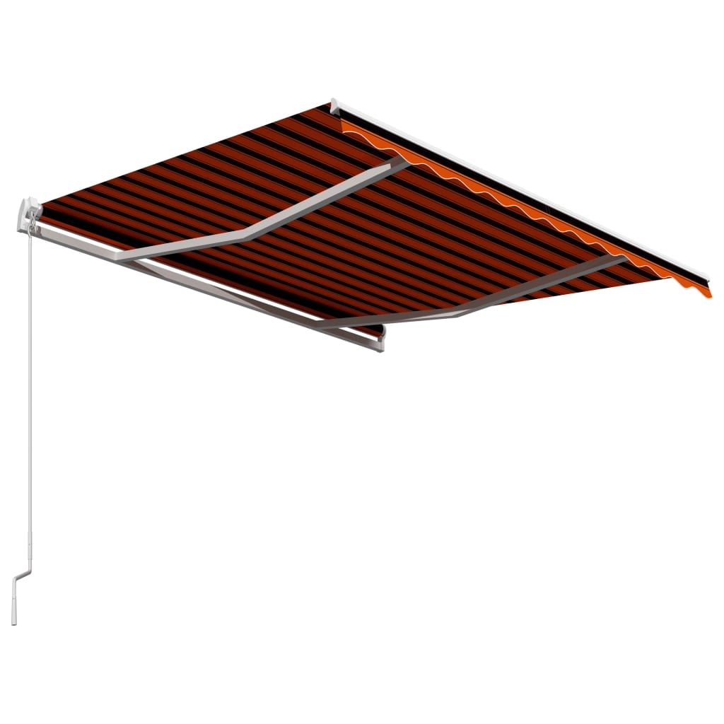 Retractable Awning | Orange, Brown, White