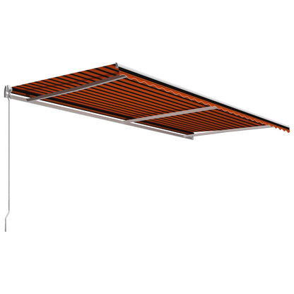 Retractable Awning | Orange and Brown