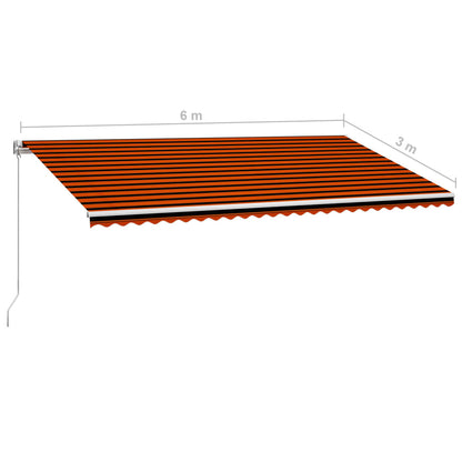 Retractable Awning | Orange and Brown