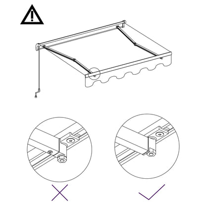 Manual Retractable Awning 300x250 cm Anthracite