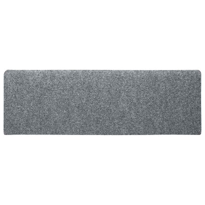 Stair Mats Self-adhesive 15 pcs 65x21x4 cm Light Grey Rectangular Edge